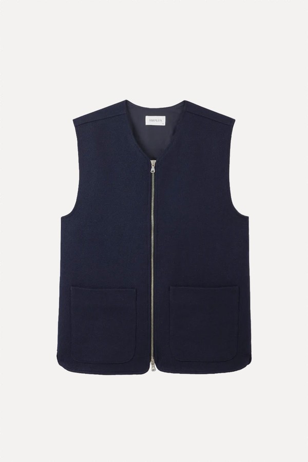 Linen Wool Twill Gilet from Sirplus