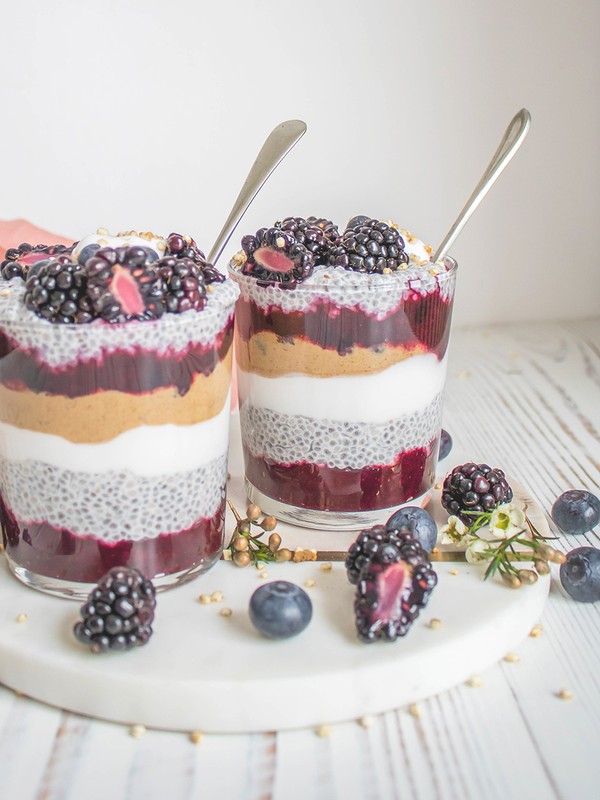 Peanut Butter & Jelly Chia Pudding