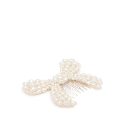 Faux-Pearl Bow Slide from Simone Rocha