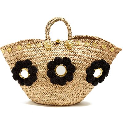 Sicilian Pompom Straw Tote from Muzungu Sisters