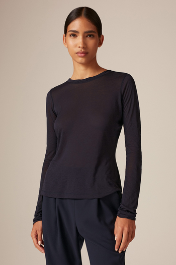 Twist Edge Sheer Long Sleeve Top, £32.50 (was £65) | Me+Em