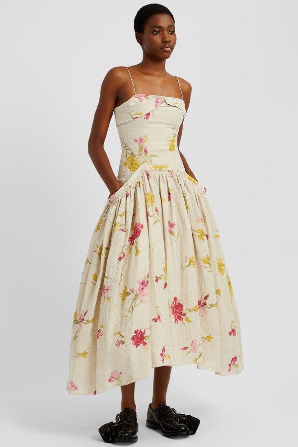 Sleeveless Full Skirt Midi Dress from Erdem