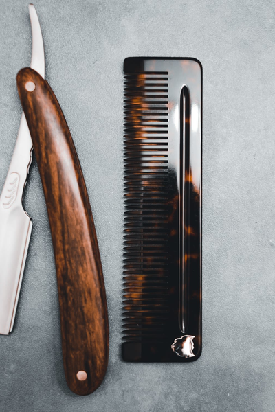 Tortoise Acetate Beard Comb from Wolf & Badger