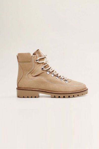 Lace-Up Leather Boots from Mango