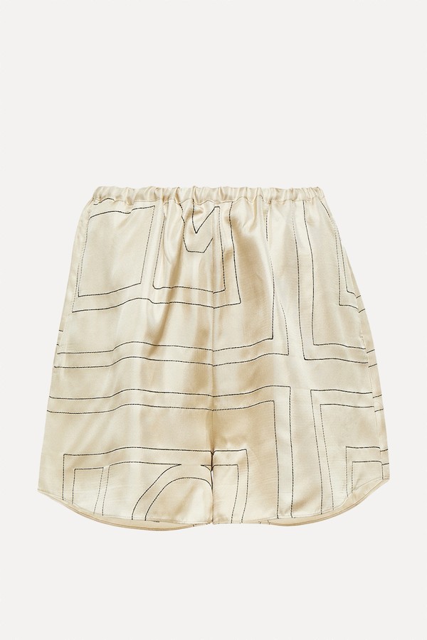 Logo Silk Shorts from Toteme