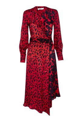 Floral Jacquard Wrap Dress from Finery London