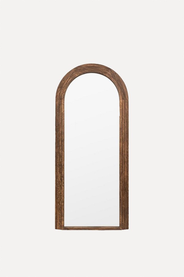 Modesto Full-Length Arched Wooden Wall Mirror from Gallery Direct
