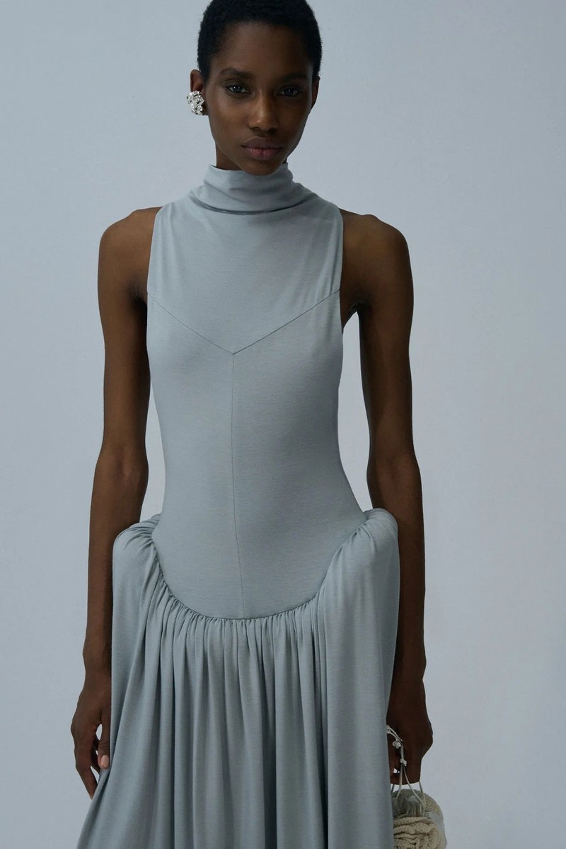 Open-Back Midi Dress