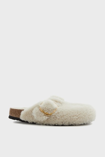 Boston Big Buckle Shearling Clogs from Birkenstock 