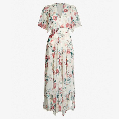 Rose-Print Crepe Dress from Maje