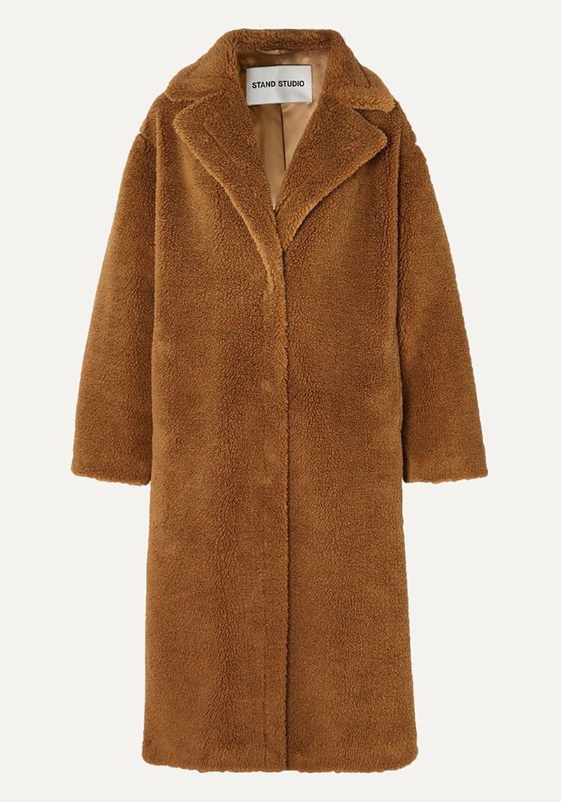 Maria Cocoon Oversized Faux Shearling Coat from Stand Studio