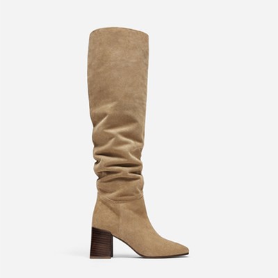 High Split Suede Boots from Uterqüe