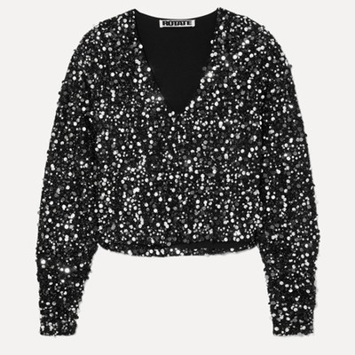 Masha Sequined Bouclé Top from Rotate Birger Christensen