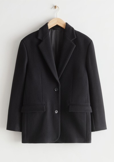 Straight Wool Blazer