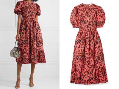 Indah Printed Cotton-Poplin Midi Dress from Ulla Johnson