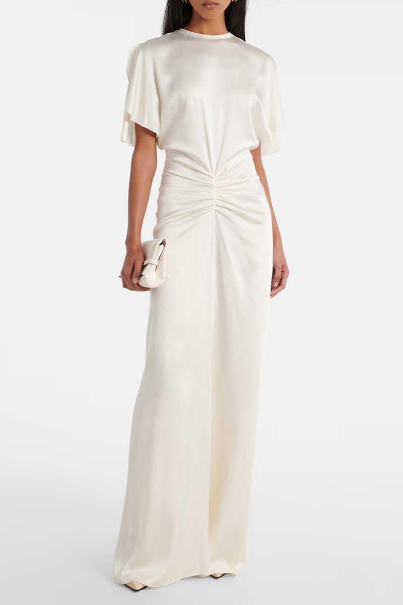Gathered Crêpe Satin Gown from Victoria Beckham