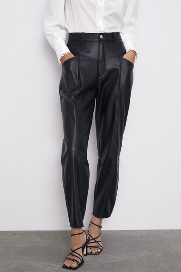 Faux Leather Trousers from Zara