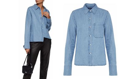 Cotton & Linen Blend Chambray Shirt from J Brand