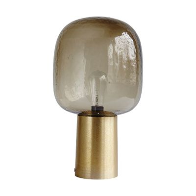 Smoked Glass Brass Lamp