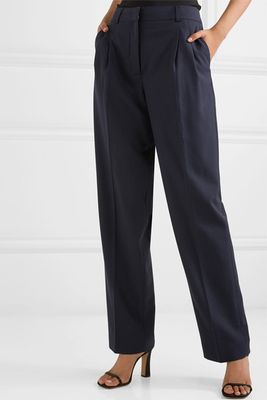 Pleated Wool Tapered Pants from Casasola
