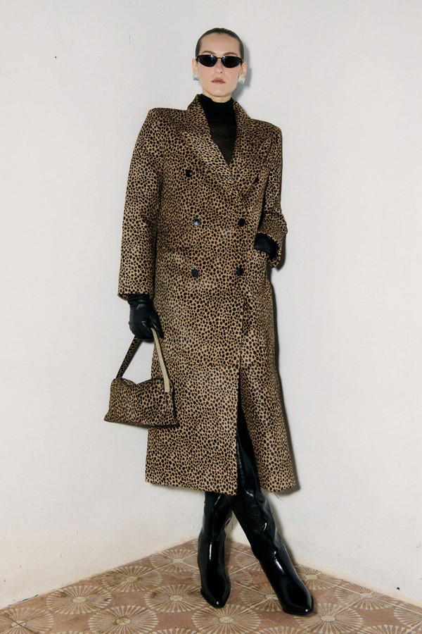 Leopard Print Pony Hair Coat from De Savary London