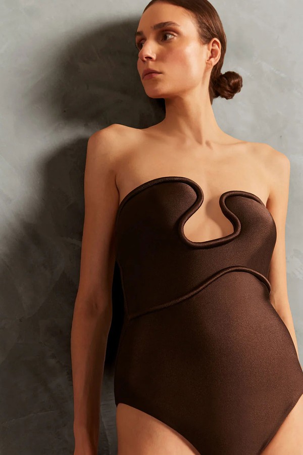 Waves Strapless Swimsuit