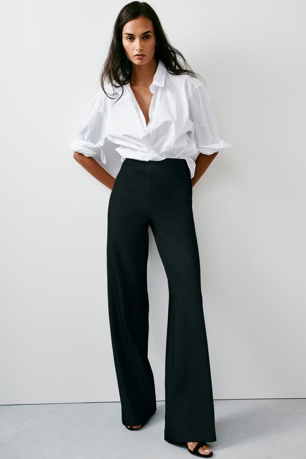  Stretch Twill Wide Leg Pants