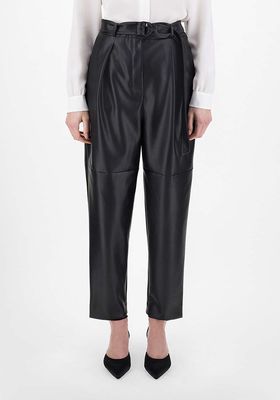 Leather-Look Fabric Trousers from Max Mara Studio