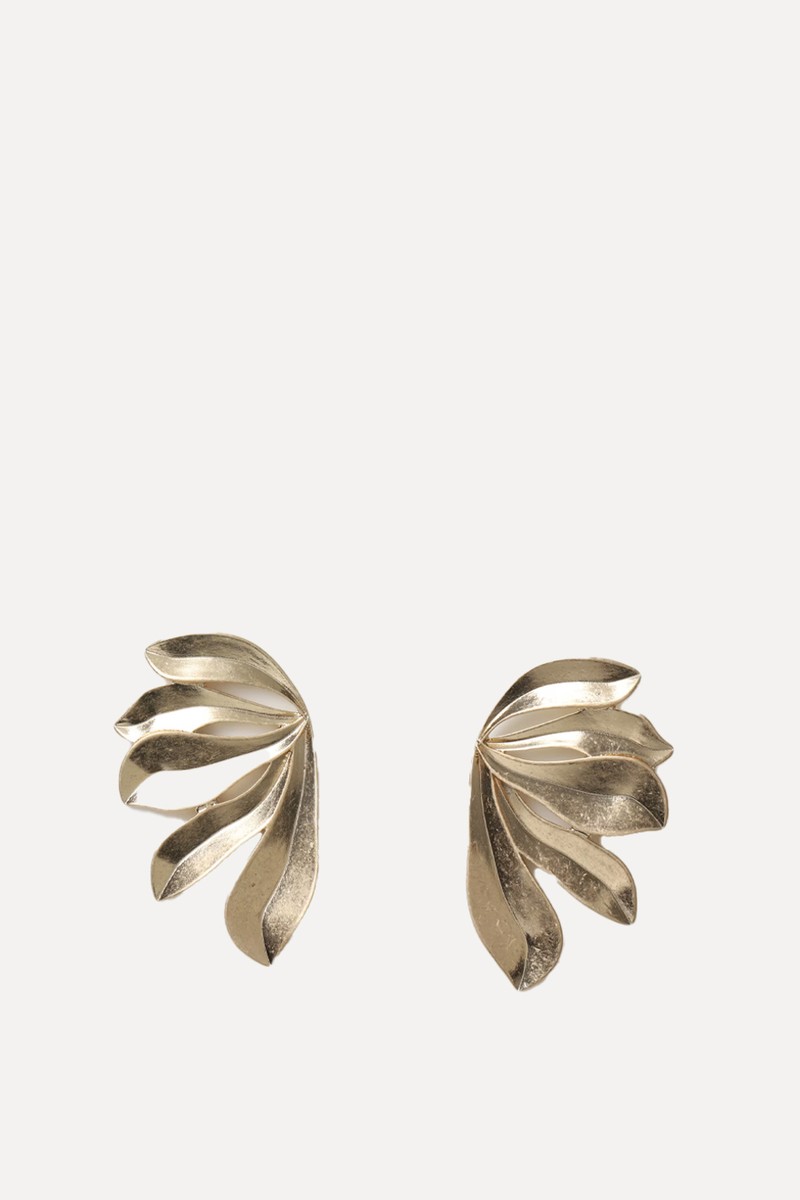 Brushed Leaf Earrings