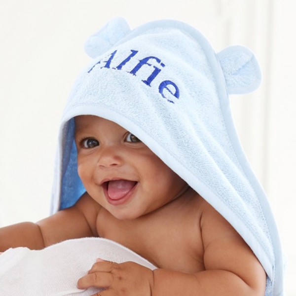Personalised Blue Hooded Towel