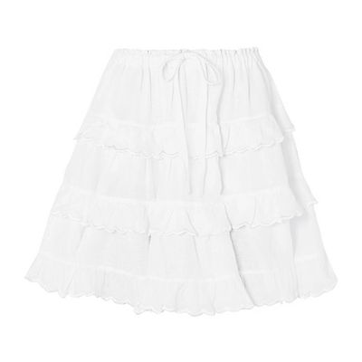 Tiered Linen Skirt