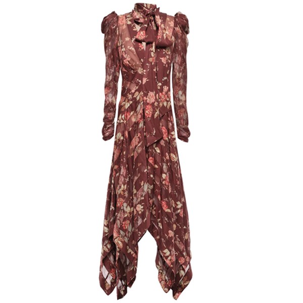 Floral-Print Silk-Blend Georgette & Twill Midi Dress from Zimmermann
