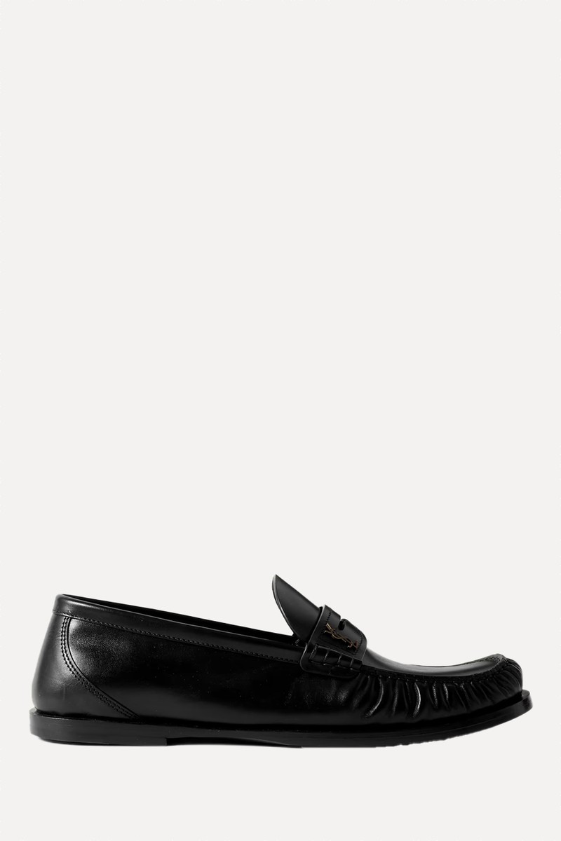 Loafer Glossed-Leather Loafers from SAINT LAURENT