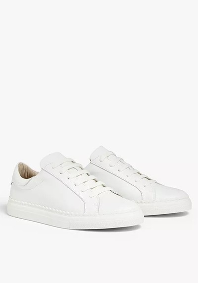 Fiona Scalloped Detail Leather Trainers from John Lewis & Partners