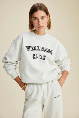 Wellness Club Flocked Sweater from Sporty & Rich