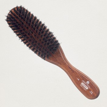 Dark Wood Pure Black Bristle Narrow Brush