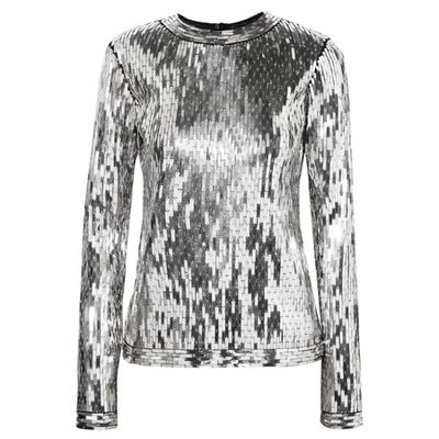 Sequined Mesh Top