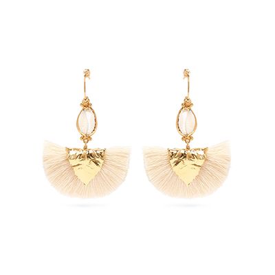 Hora Tasselled Shell Gold-Plated Silver Earrings from Elsie Tsikis