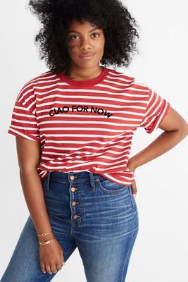 Striped Ciao For Now Tee