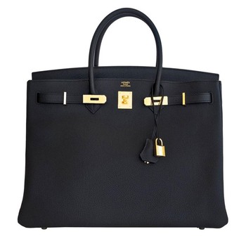 40cm Black Togo Gold Hardware Power Birkin C Stamp, 2018, £20,721.12 | Hermes 