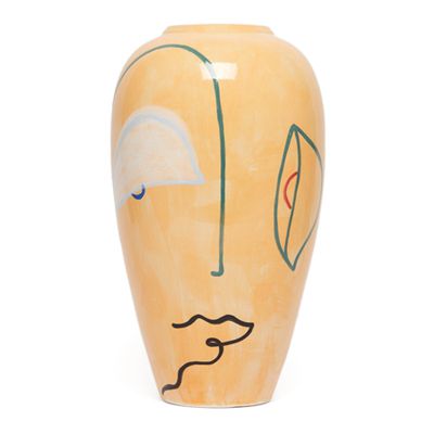 Face Hand Painted Vase