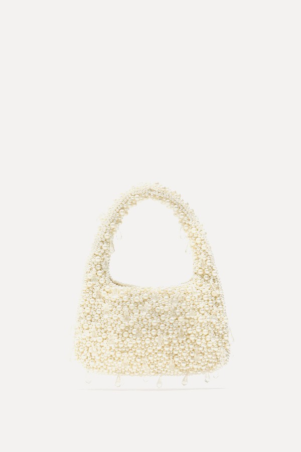 Faux Pearl Shoulder Bag