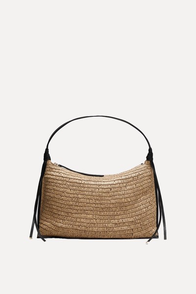 Leather-Detailed Straw Bag from & Other Stories