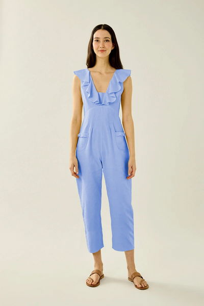 Ruffle Neck Jumpsuit