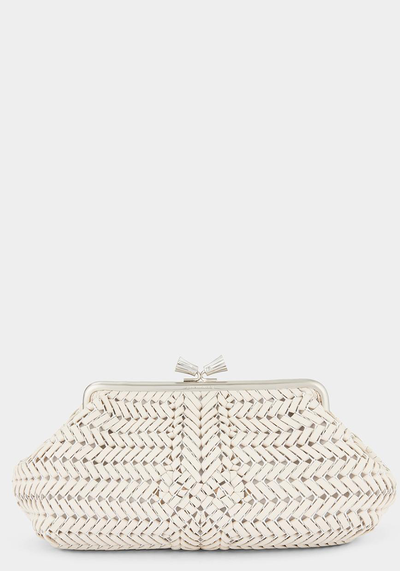 Maud Tassel Large Chalk Clutch from Anya Hindmarch