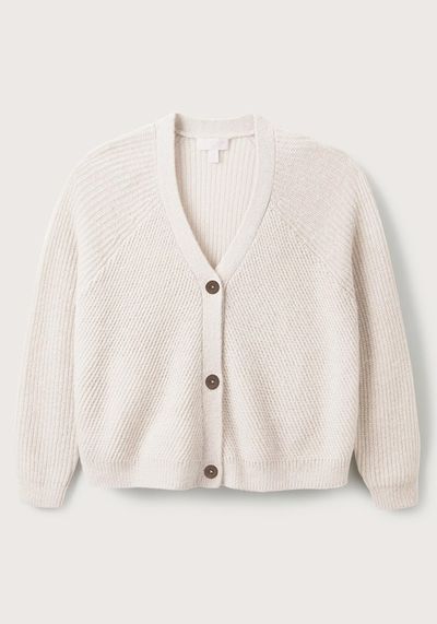 Textured-Stitch Cardigan With Alpaca from The White Company