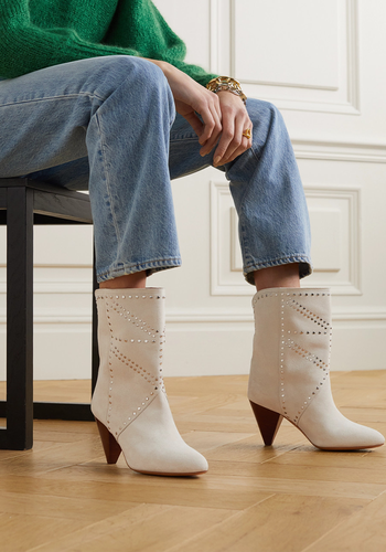 Deezia Studded Suede Ankle Boots from Isabel Marant