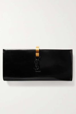 Daria Patent-Leather Clutch from Saint Laurent