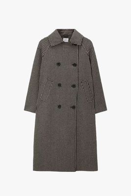 Dogtooth Check Cocoon Coat