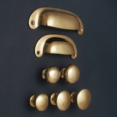  Polished Brass Kitchen Cupboard Knobs & Cup Pull Handles from Yesterhome
